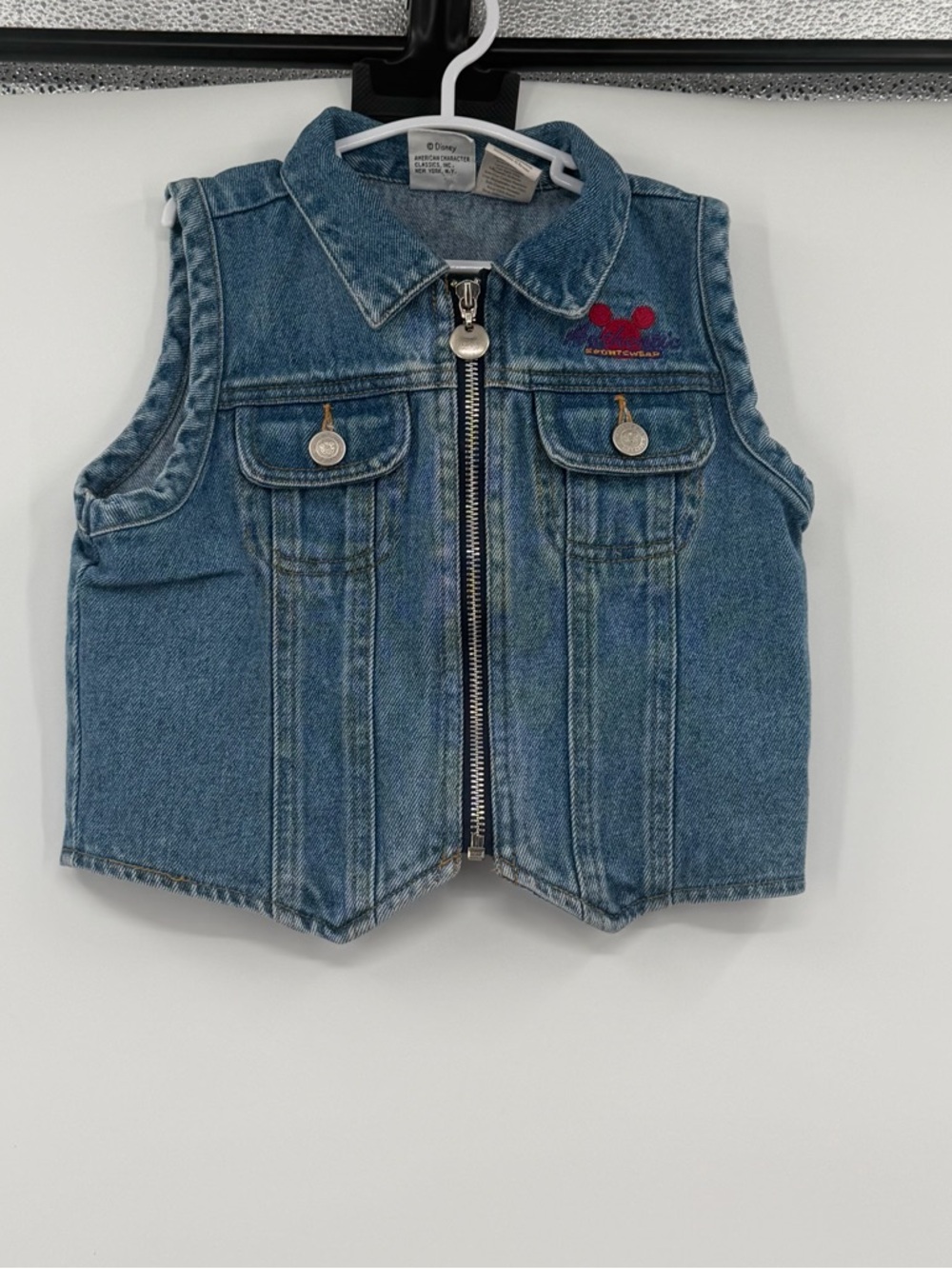 Vintage Disney mickey & co jean vest large 6x